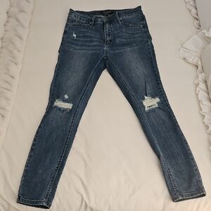 Judy Blue Distressed Blue Women's Skinny Jeans